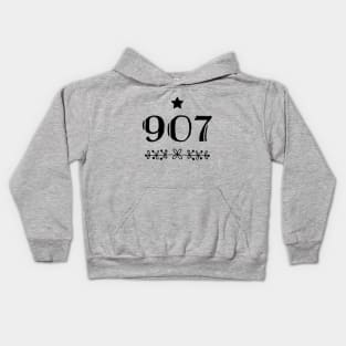 Alaska 907 in Black Kids Hoodie